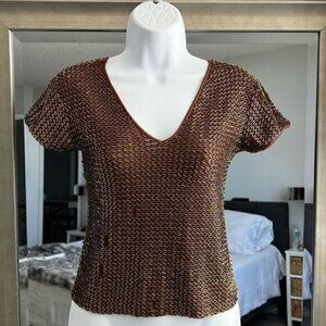 CACHÉ Top Made in Beads Size S